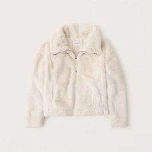 Abercrombie Half-Zip Faux Fur Sweatshirt
